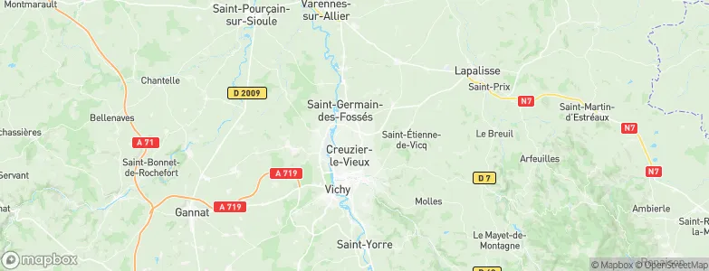 Creuzier-le-Neuf, France Map