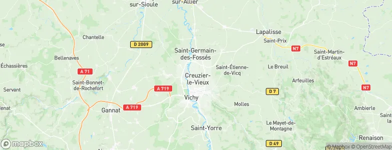 Creuzier-le-Vieux, France Map