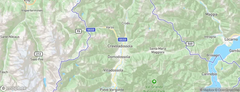 Crevoladossola, Italy Map