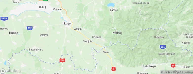 Criciova, Romania Map