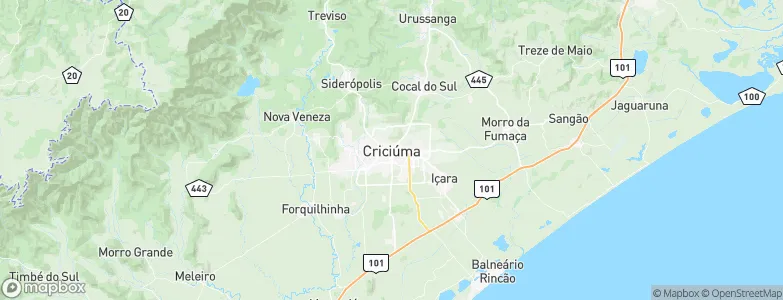 Criciúma, Brazil Map