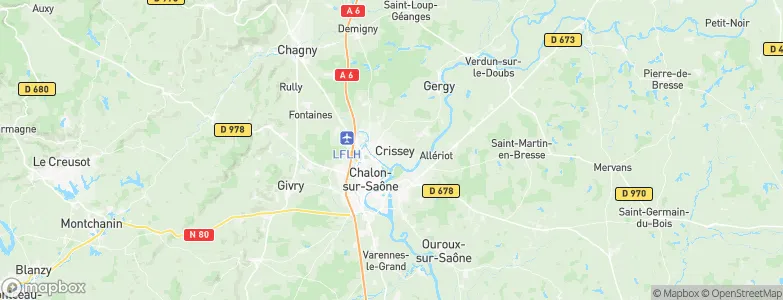 Crissey, France Map