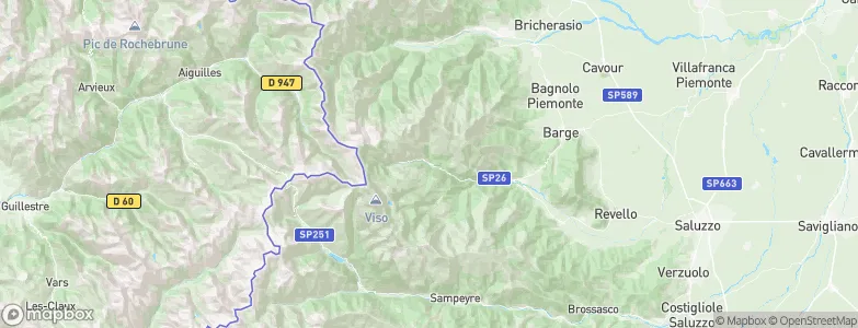 Crissolo, Italy Map