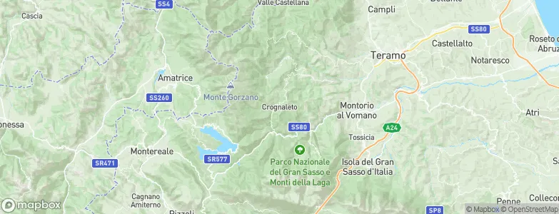 Crognaleto, Italy Map