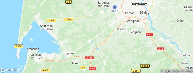 Croix d'Hins, France Map