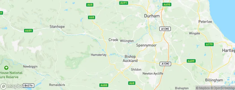 Crook, United Kingdom Map