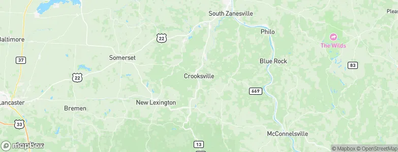 Crooksville, United States Map
