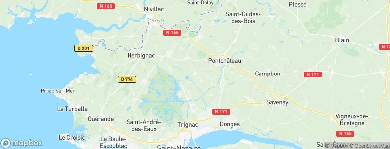 Crossac, France Map