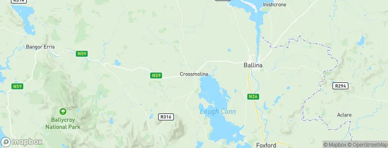 Crossmolina, Ireland Map