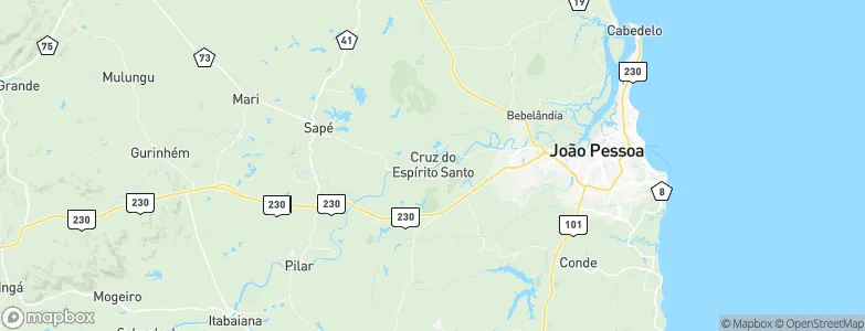 Cruz do Espírito Santo, Brazil Map