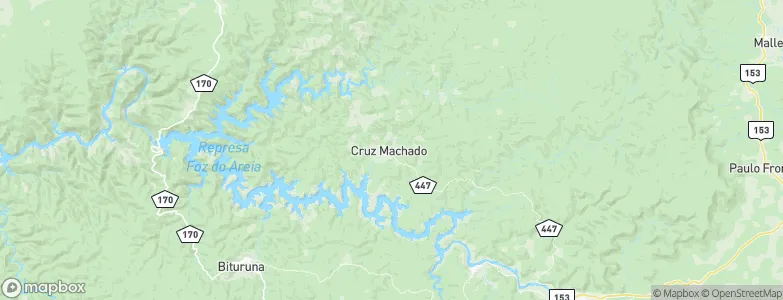 Cruz Machado, Brazil Map