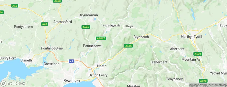 Crynant, United Kingdom Map