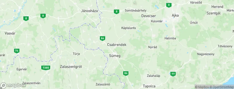 Csabrendek, Hungary Map