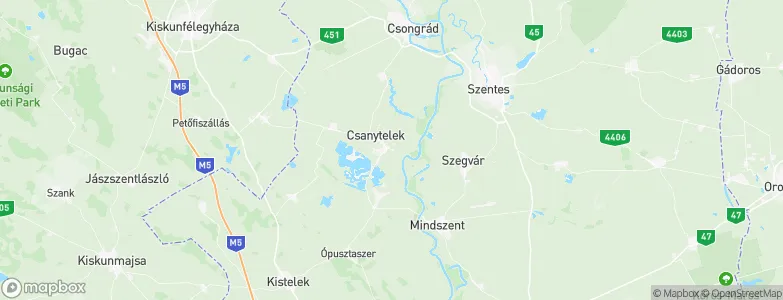 Csanytelek, Hungary Map