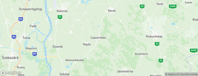 Császártöltés, Hungary Map