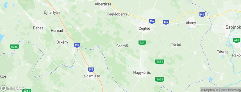 Csemő, Hungary Map