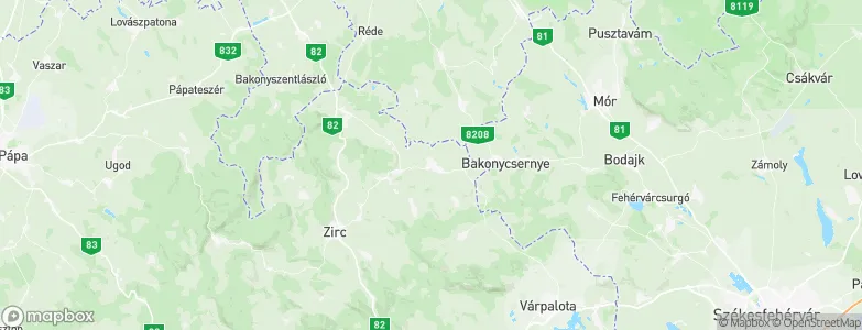Csetény, Hungary Map