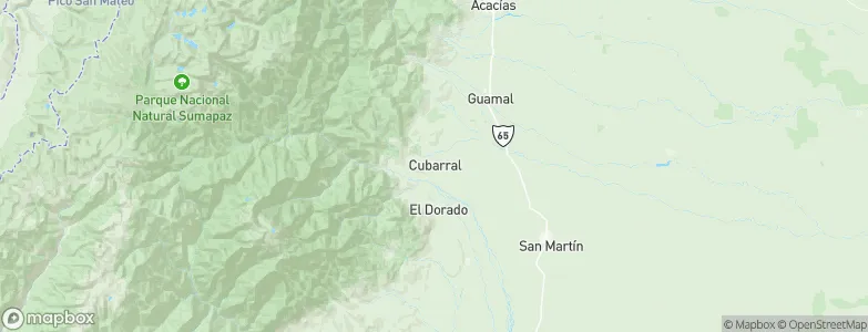 Cubarral, Colombia Map