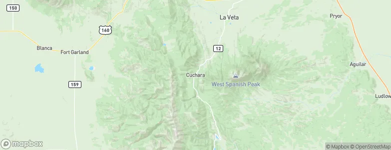 Cuchara, United States Map