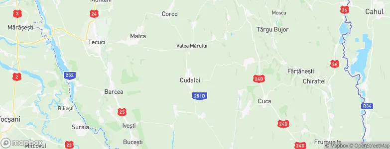Cudalbi, Romania Map