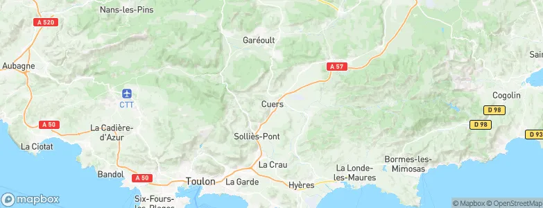 Cuers, France Map