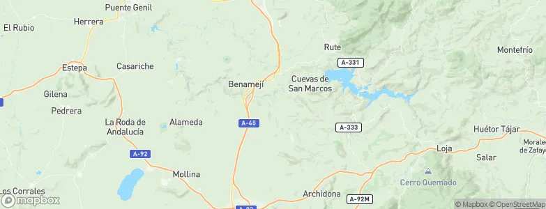Cuevas Bajas, Spain Map