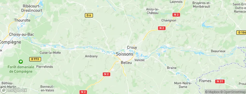 Cuffies, France Map
