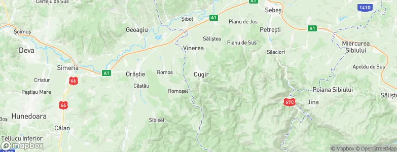Cugir, Romania Map