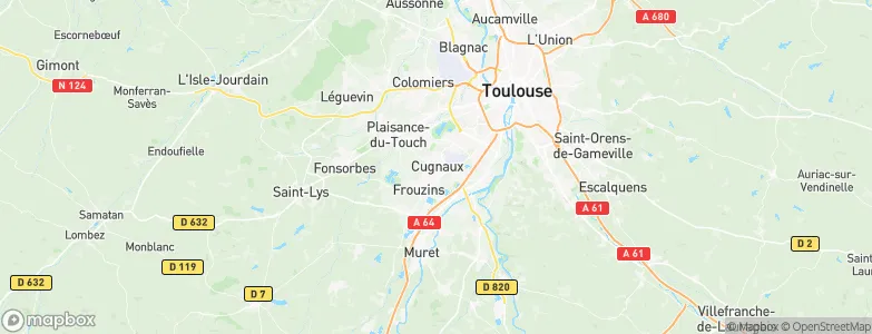 Cugnaux, France Map