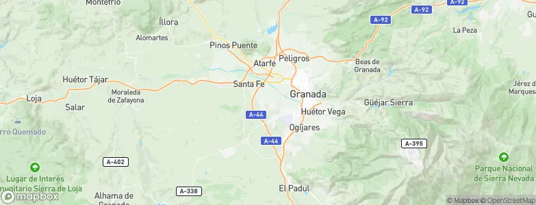 Cúllar Vega, Spain Map