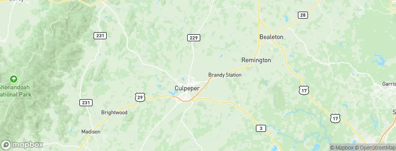 Culpeper, United States Map
