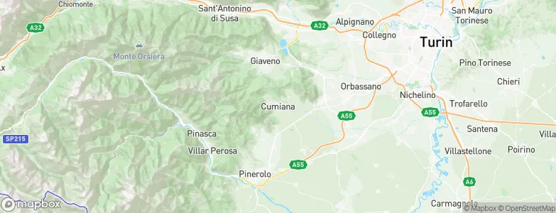 Cumiana, Italy Map