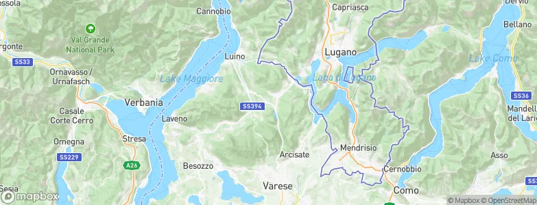 Cunardo, Italy Map