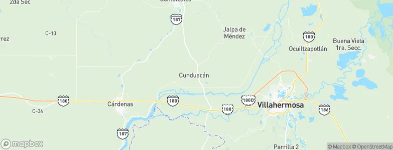 Cunduacán, Mexico Map