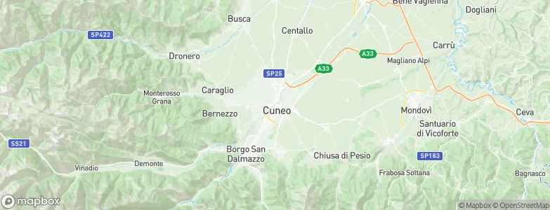Cuneo, Italy Map