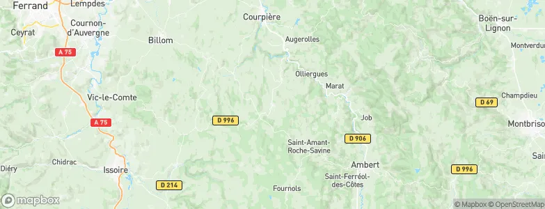 Cunlhat, France Map