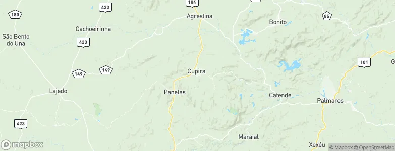 Cupira, Brazil Map