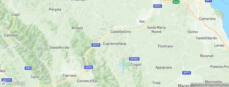 Cupramontana, Italy Map