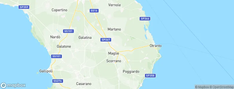 Cursi, Italy Map