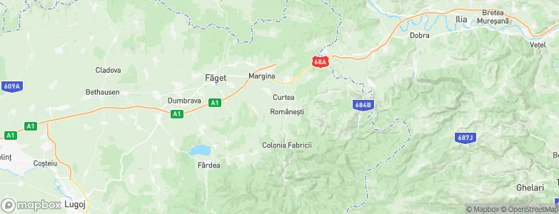 Curtea, Romania Map