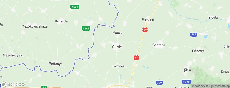Curtici, Romania Map