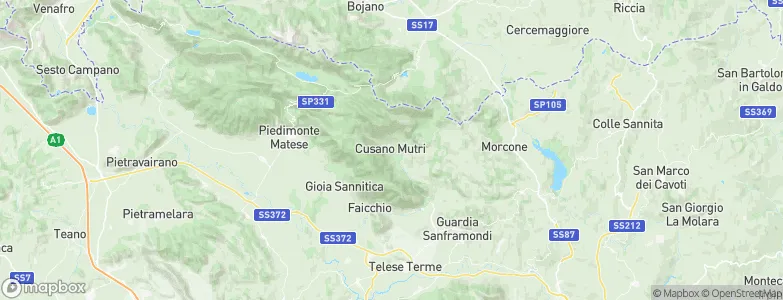 Cusano Mutri, Italy Map