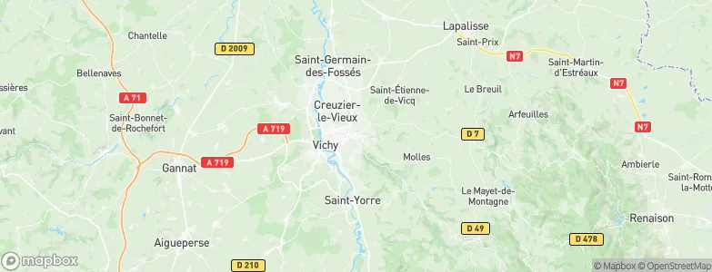Cusset, France Map