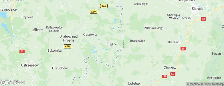 Czajków, Poland Map