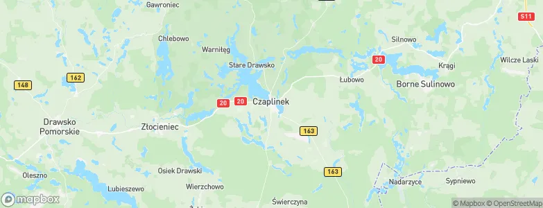 Czaplinek, Poland Map