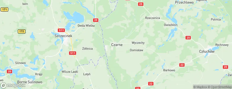 Czarne, Poland Map