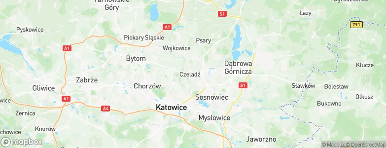 Czeladź, Poland Map