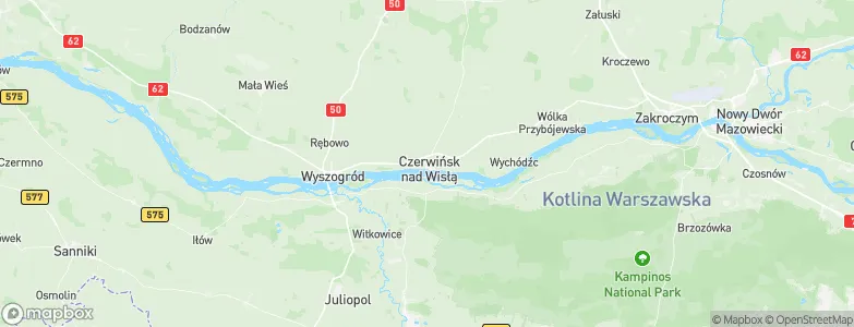 Czerwińsk Nad Wisłą, Poland Map