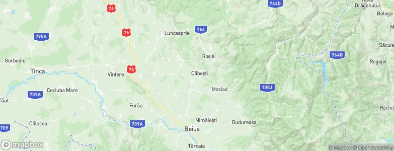 Căbeşti, Romania Map