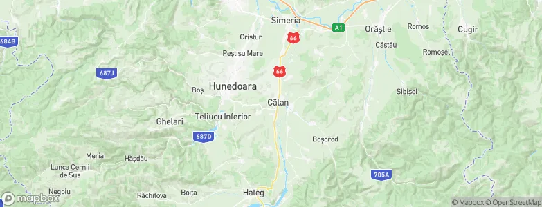 Călan, Romania Map